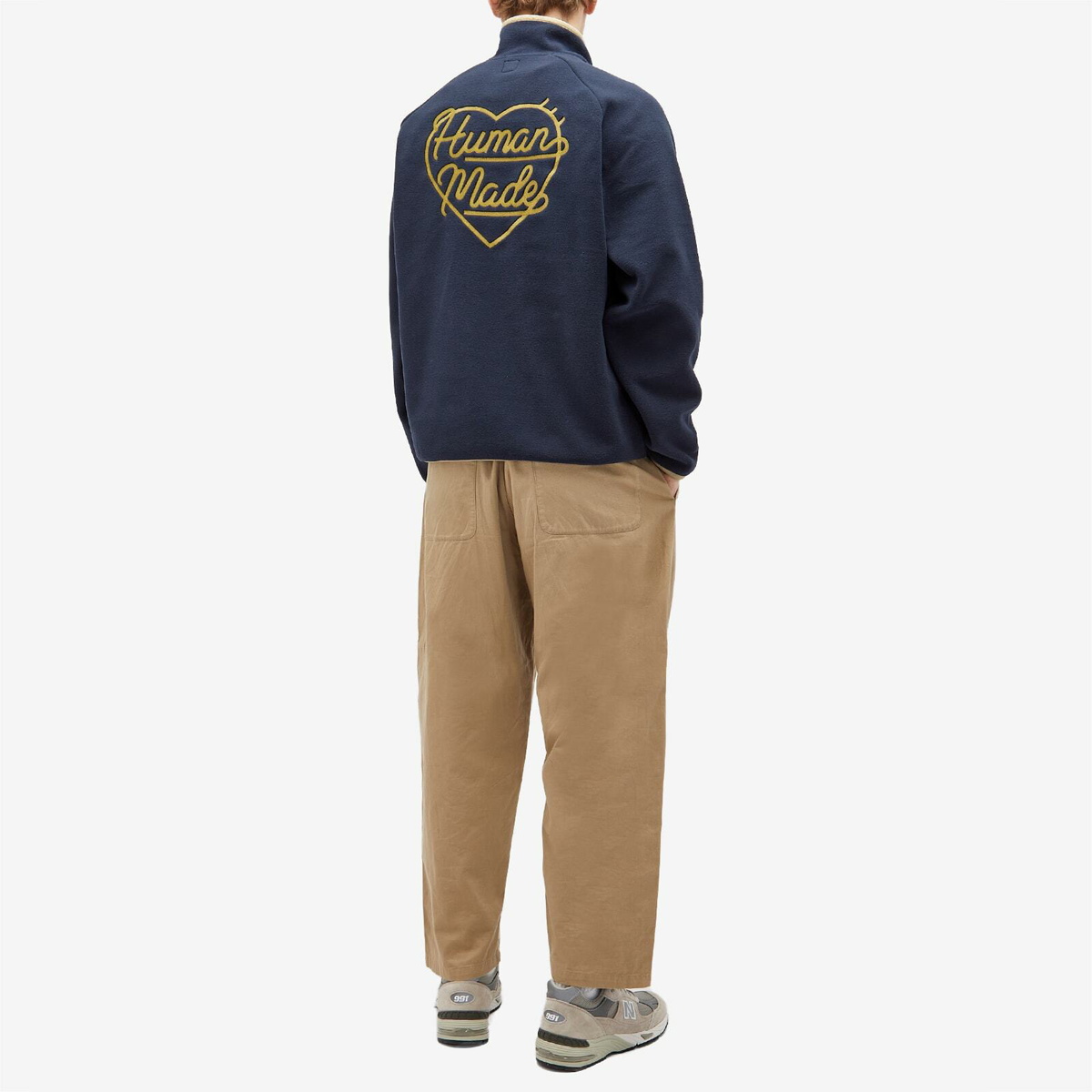 Human Made Men's Fleece Half-Zip Shirt in Navy Human Made