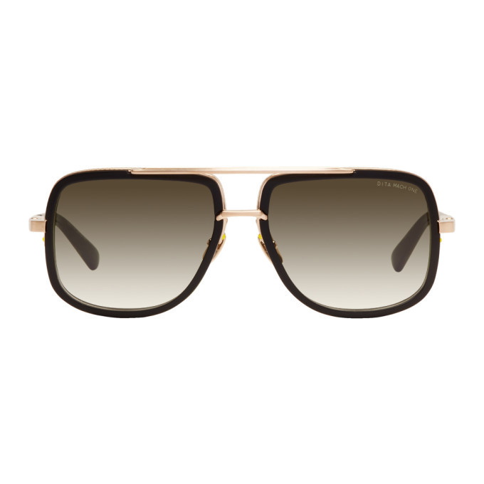 Photo: Dita Black and Gold Mach One Sunglasses