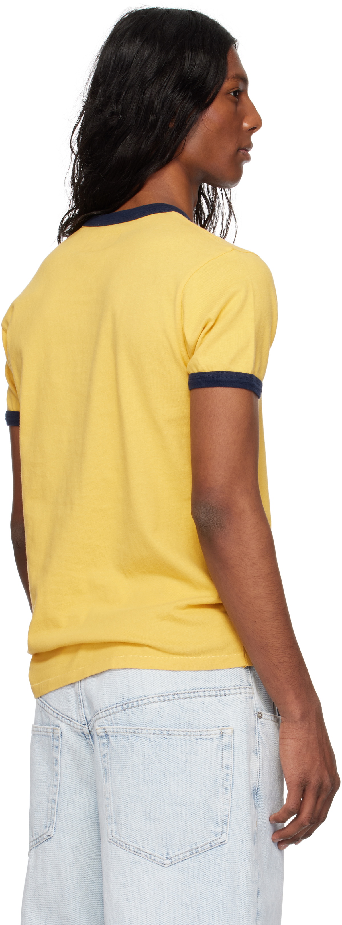 ERL Yellow 'I Did What Last Night' Ringer T-shirt ERL
