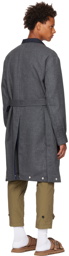 sacai Gray Belted Coat