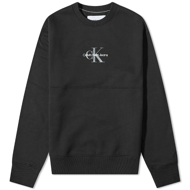 Photo: Calvin Klein Men's Monogram Logo Crew Sweat in Black