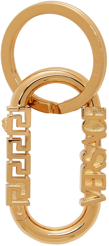 Photo: Versace Gold Greca Logo Keychain