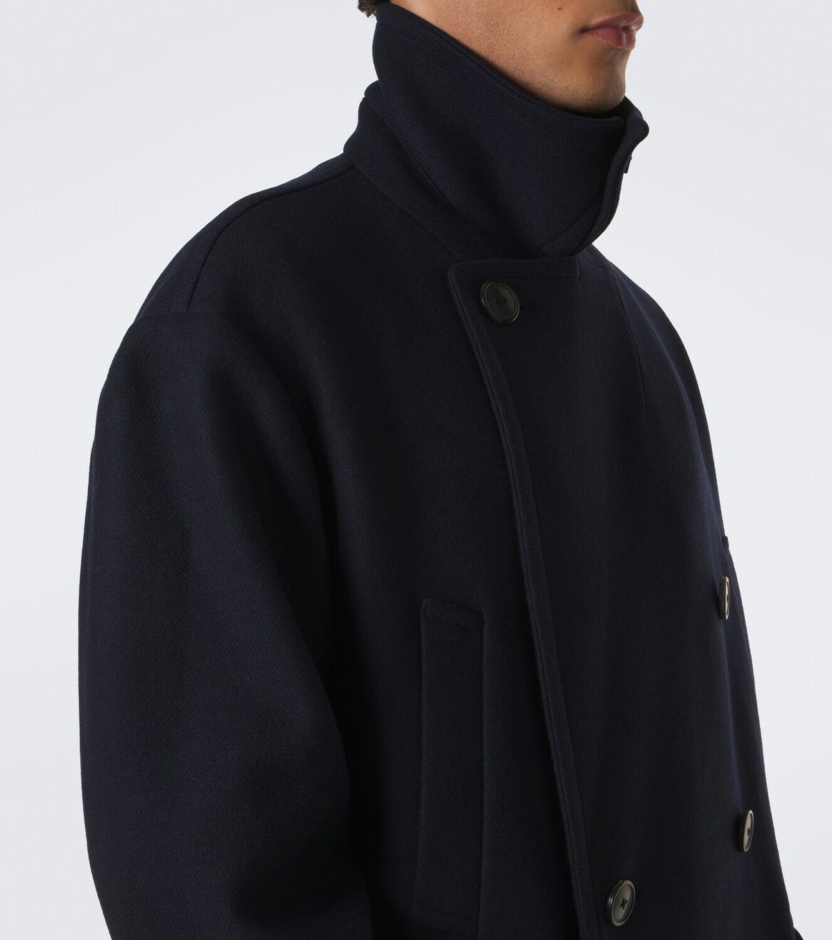 Dries Van Noten Double-breasted wool-blend coat