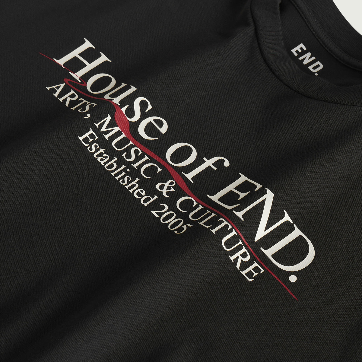 END. Underline T-shirt in Cinder Black