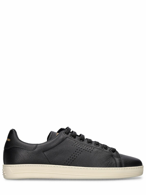Photo: TOM FORD - Grain Leather Low Top Sneakers