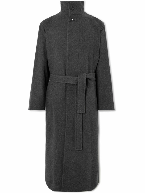 Photo: Lemaire - Belted Wool and Cashmere-Blend Coat - Gray