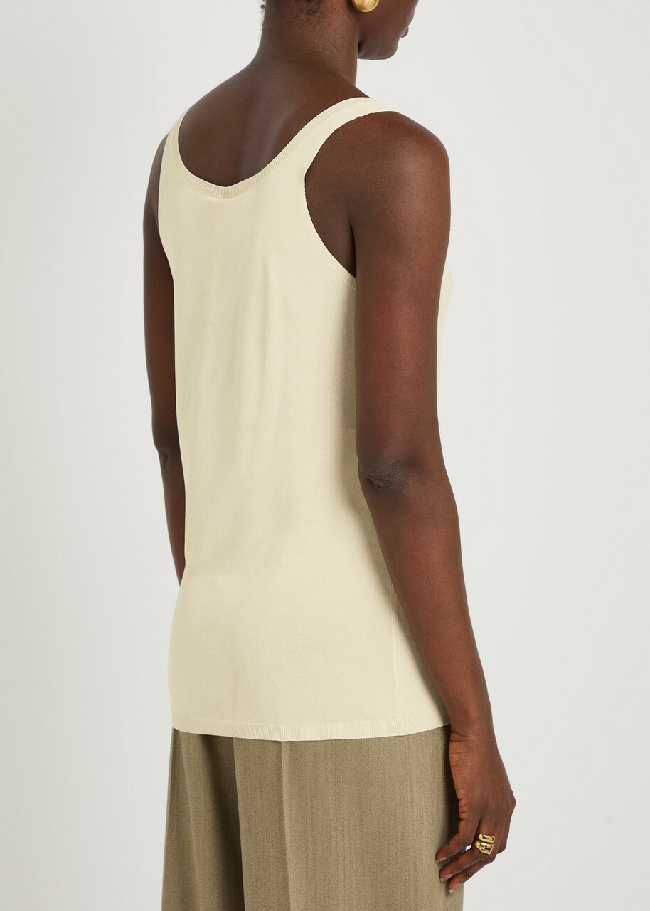 Petar Petrov Fine-knit Tank top Off White