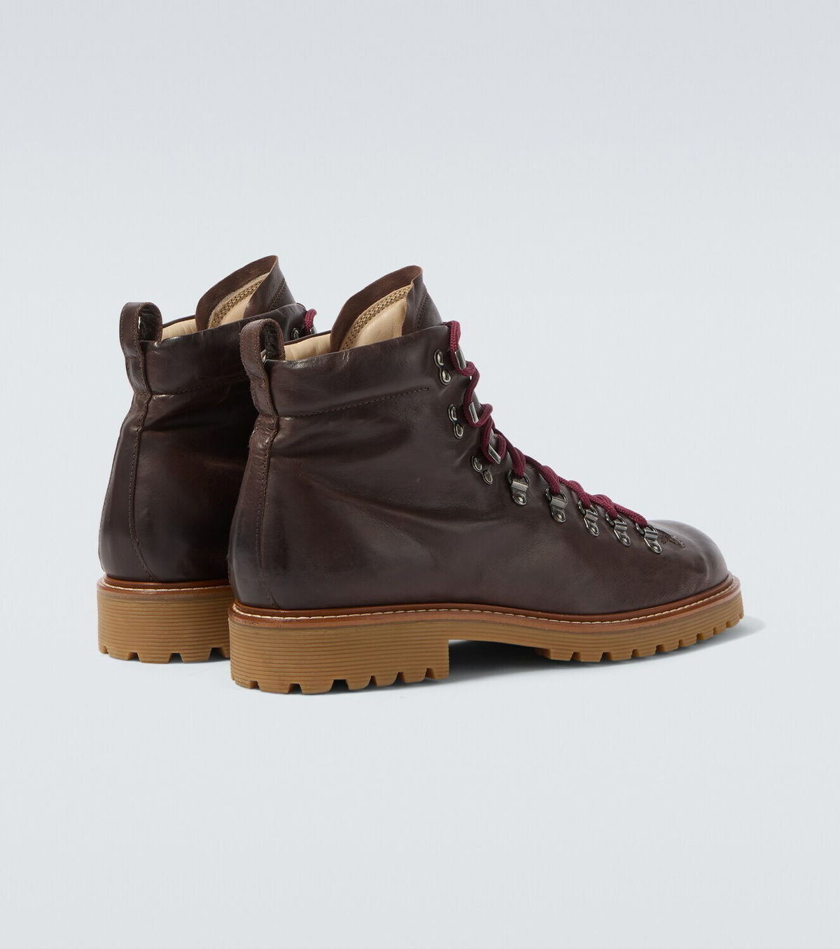 Eleventy Leather lace-up boots