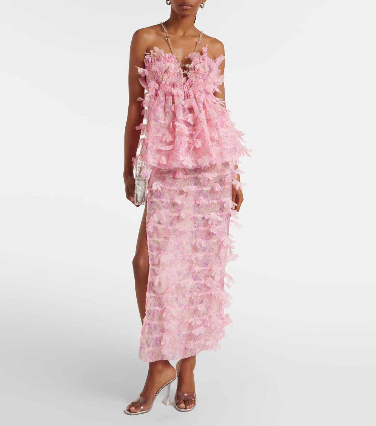 SUSAN FANG JERSEY FLOWER SKIRT