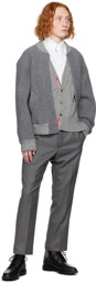 Thom Browne Gray Super 120s Backstrap Trousers