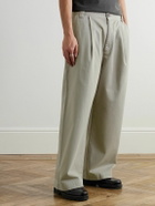 AGOLDE - Gaius Tapered Pleated Regenerative Cotton-Twill Chinos - Gray