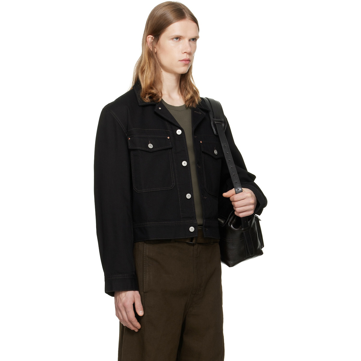 LEMAIRE Black Denim Trucker Jacket