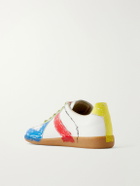Maison Margiela - Replica Painted-Effect Leather Sneakers - Multi