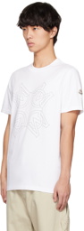 Moncler White Monogram T-Shirt