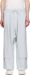 Y-3 Gray 3-Stripes Openhem TP Sweatpants