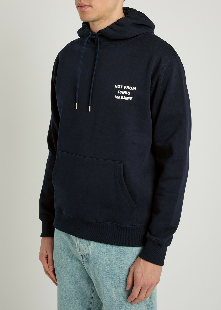 DRÔLE DE Monsieur Nfpm Hooded Cotton Sweatshirt Navy