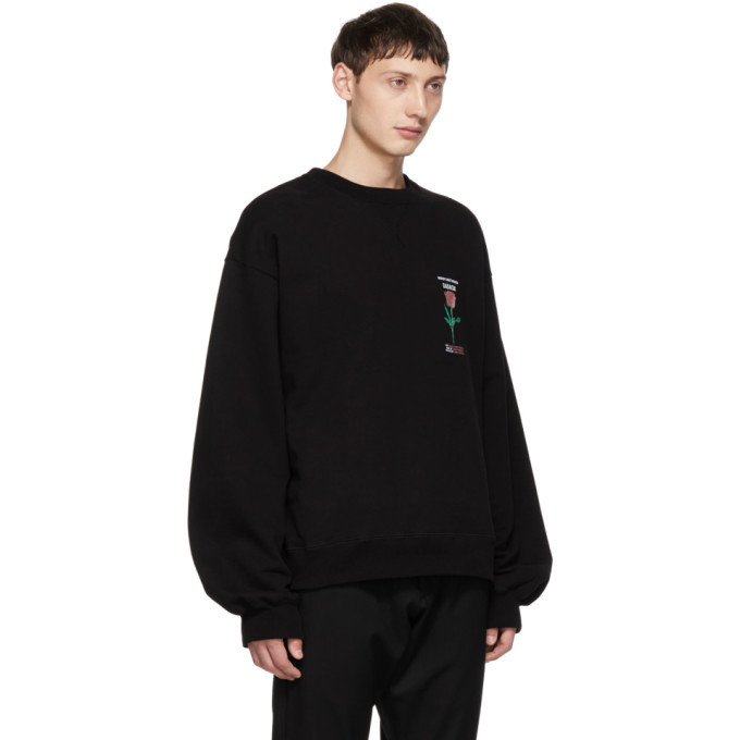 Christian Dada Black Rose Sweatshirt Christian Dada