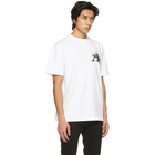 Palm Angels White Embroidered Daisy Logo T-Shirt