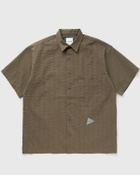 And Wander DRY SOFT SEESUCKER SS SHIRT Beige Mens Shortsleefe