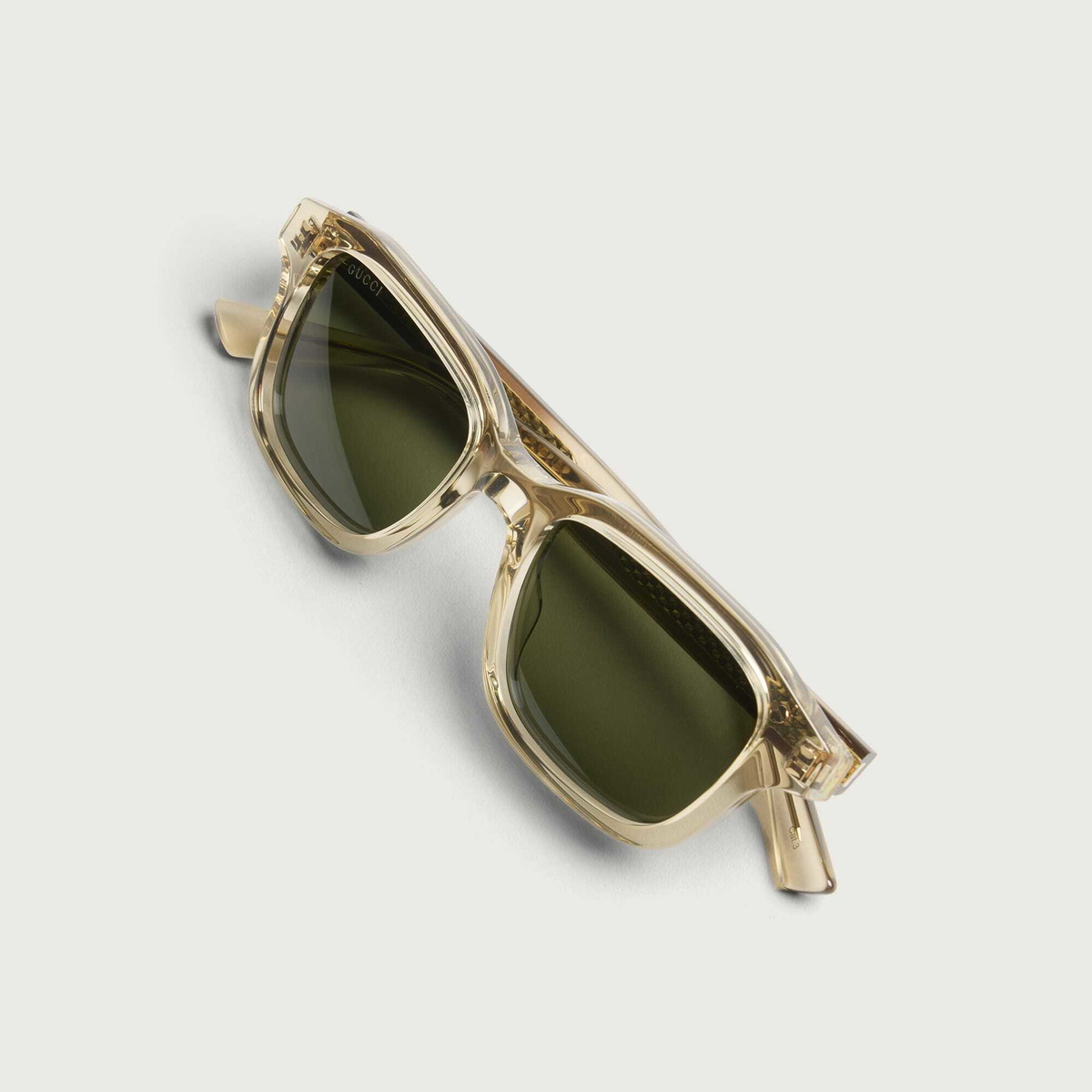 Gucci Men's GG2247S Lettering Sunglasses in Beige/Green