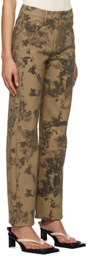 WYNN HAMLYN Tan Burn Out Jeans
