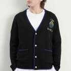Casablanca Men's Flaming Tennis Ball Cardigan in Black