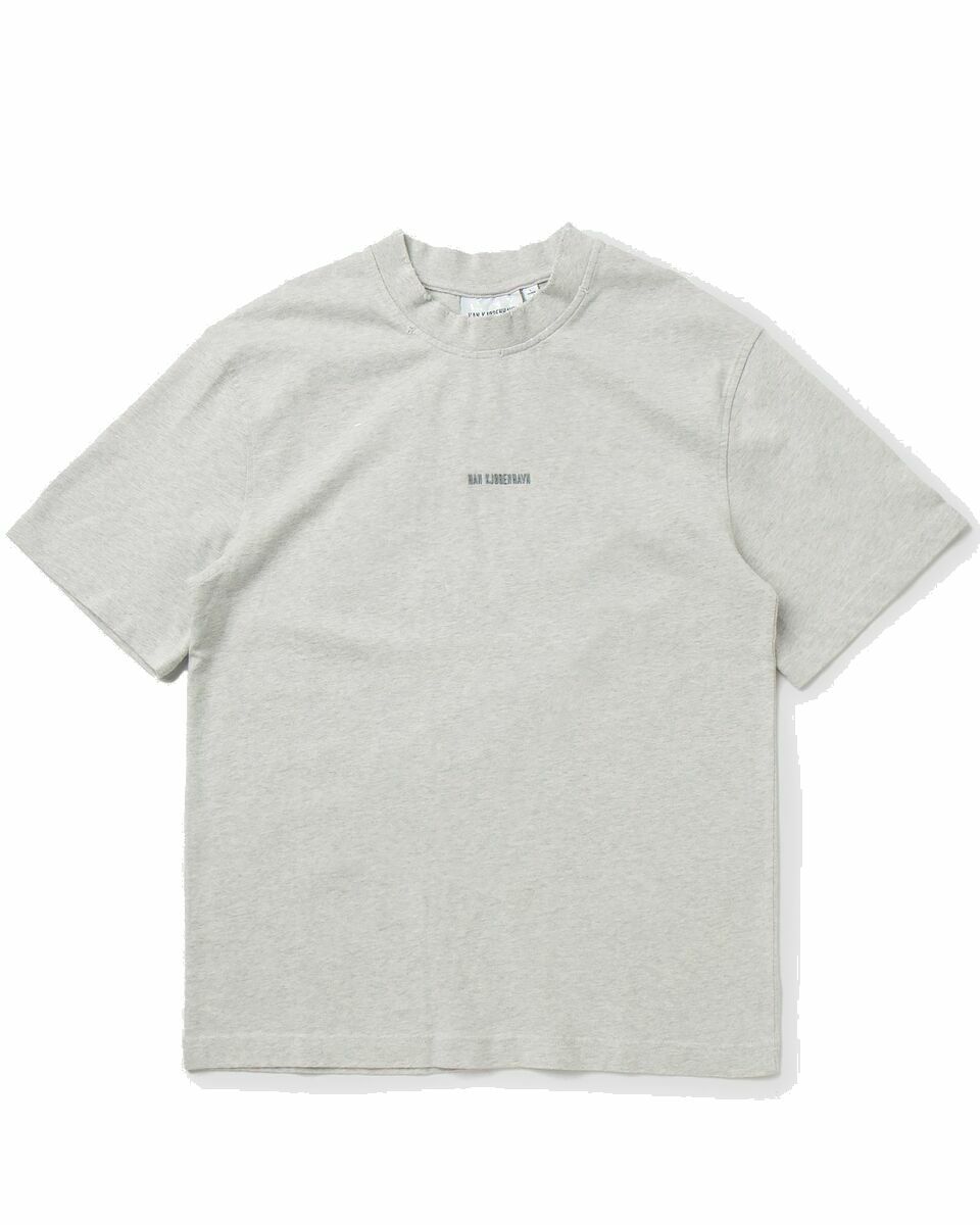 Photo: Han Kjobenhavn Distressed Tee Short Sleeve Logo Grey - Mens - Shortsleeves