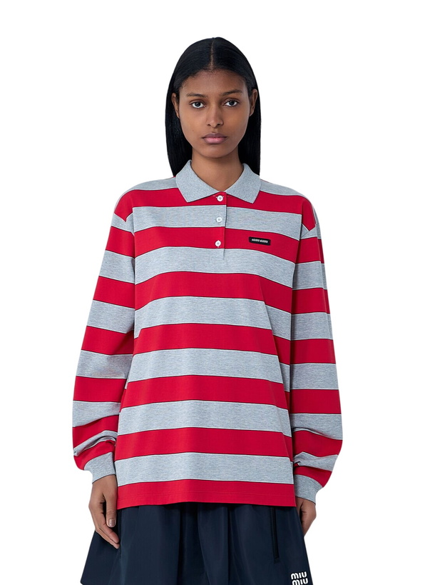 Photo: Miu Miu Striped Jersey Top