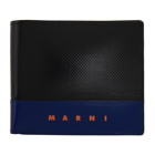 Marni Black and Blue Tribeca Bifold Wallet