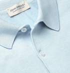 John Smedley - Adrian Slim-Fit Sea Island Cotton Polo Shirt - Blue