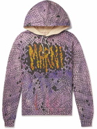 Marni - Snake Logo-Print Hoodie - Purple