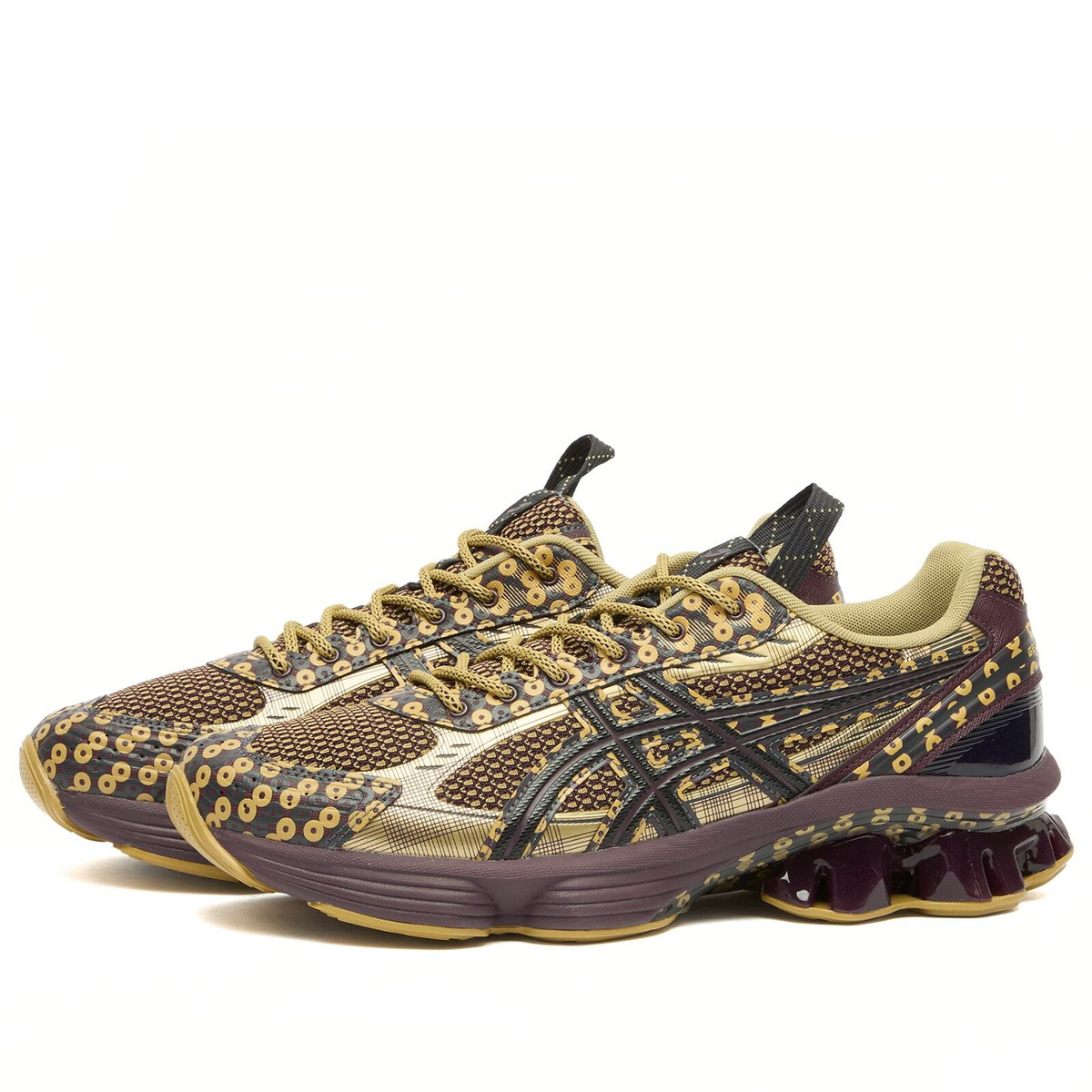 Asics US7-S Gel-Kenetic Fluent Sneakers in Beniimo Purple/Lemongrass