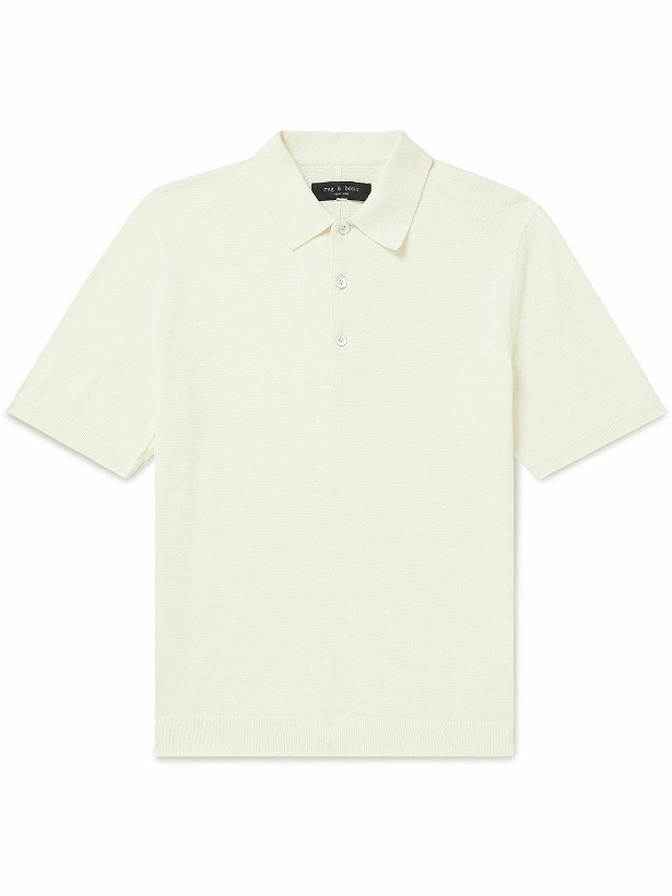 Photo: Rag & Bone - Louis Organic Cotton Polo Shirt - Neutrals