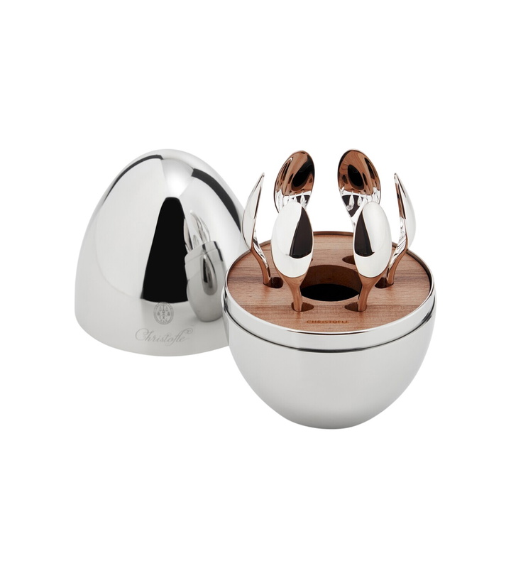 Photo: Christofle Mood Coffee set of 6 silver-plated espresso spoons