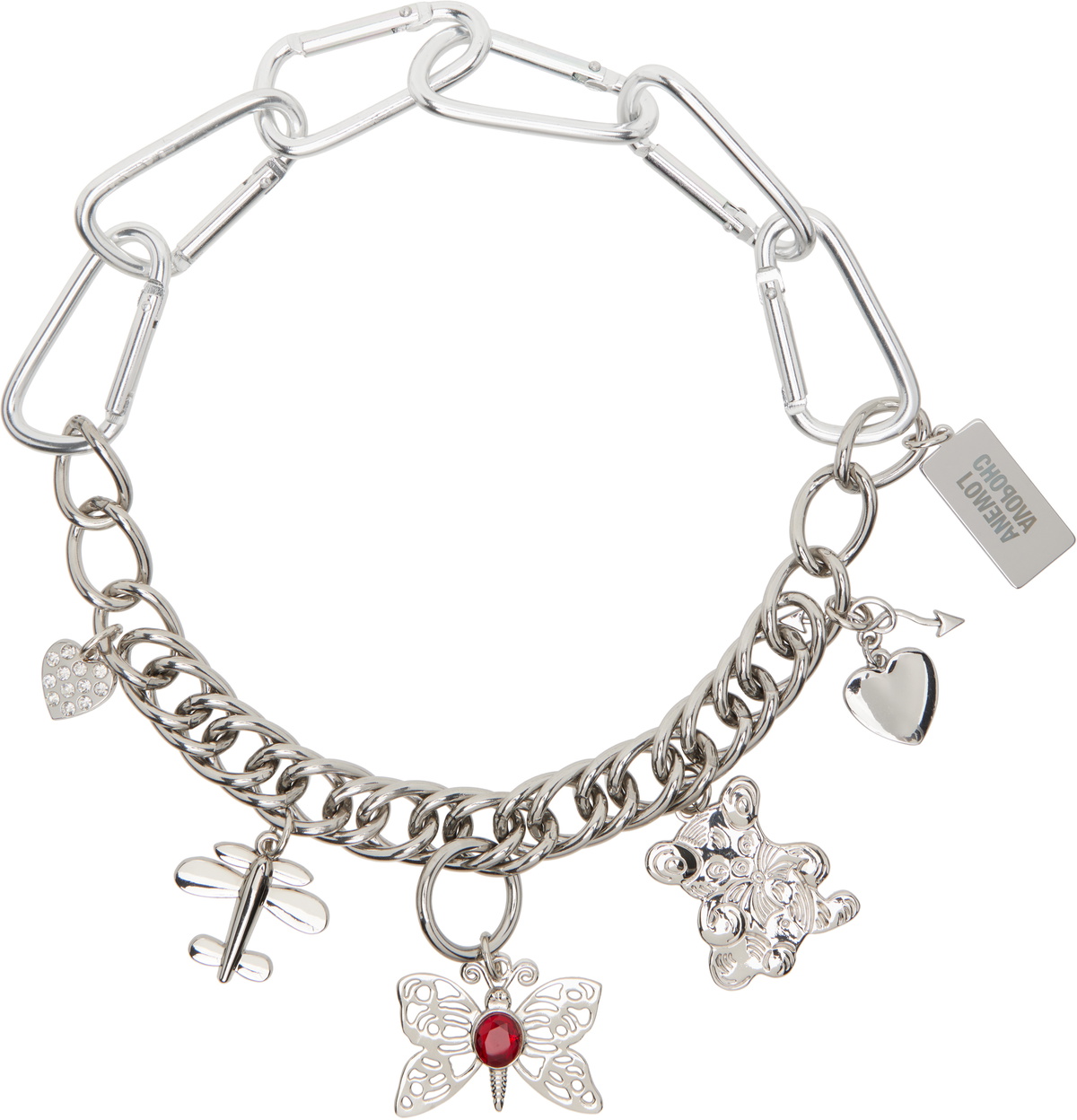 Chopova Lowena Fly Little Bear Carabiner Necklace