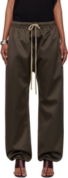 Fear of God ESSENTIALS Brown Satin Lounge Pants