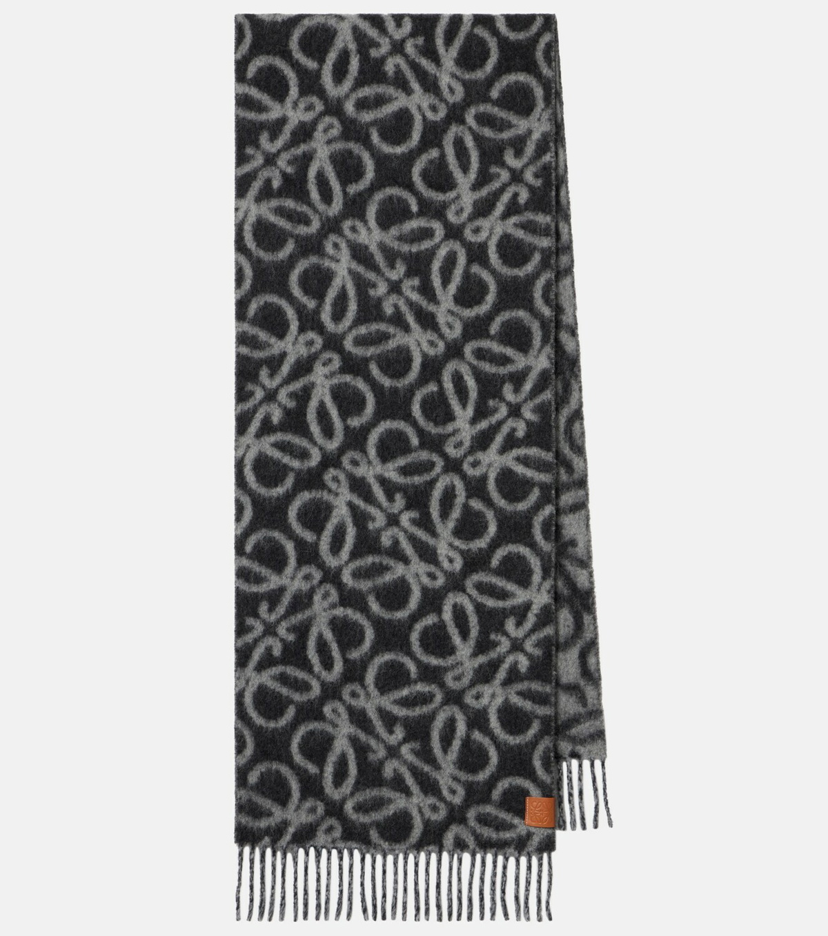 Loewe Anagram alpaca and wool-blend scarf
