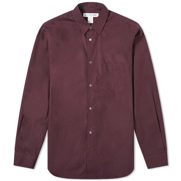 Photo: Comme des Garcons SHIRT Forever Classic Poplin Shirt Burgundy