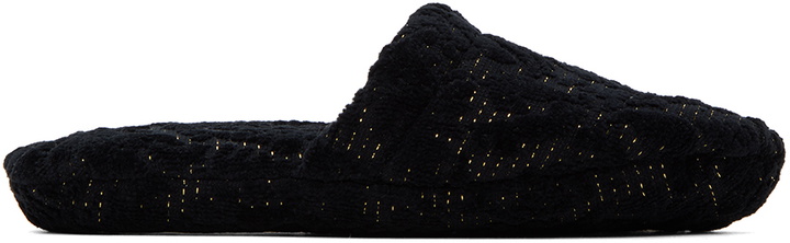 Photo: Versace Underwear Black Barocco Slippers