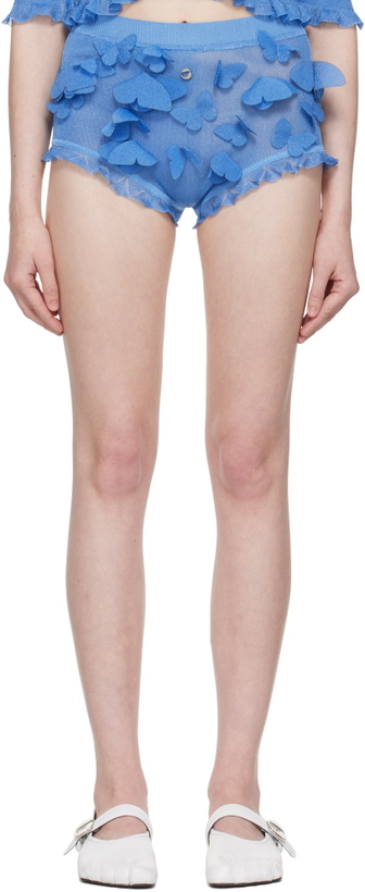 Photo: Coperni Blue Knitted Butterfly Shorts