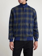 Golden Bear - Raleigh Checked Cotton Bomber Jacket - Blue