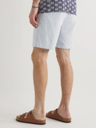 Orlebar Brown - Norwich Slim-Fit Striped Stretch-Cotton Seersucker Shorts - Blue