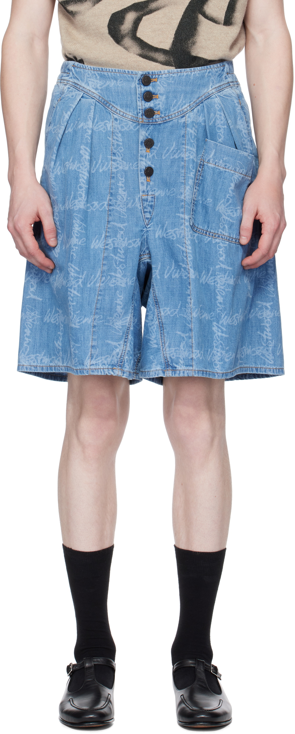 Vivienne Westwood Navy Chippendale Shorts Vivienne Westwood