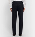 Favourbrook - Black Grosgrain-Trimmed Wool-Twill Tuxedo Trousers - Blue