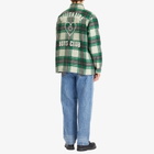 Billionaire Boys Club Men's Heart & Mind Check Overshirt in Green Check