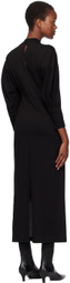 Mame Kurogouchi Black Balloon Sleeve Midi Dress