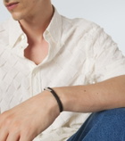 Bottega Veneta Leather sterling silver bracelet