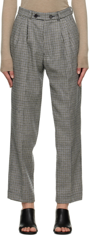 Photo: Manors Golf Black Houndstooth Trousers