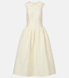 Self-Portrait Taffeta midi dress