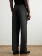 Valentino Garavani - Straight-Leg Grain de Poudre Virgin Wool Trousers - Gray